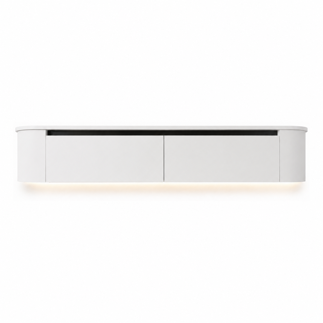 Japandi TV Furniture | Soft White