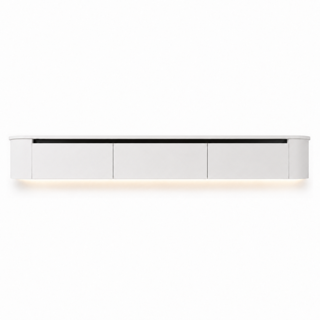 Japandi TV Furniture | Soft White