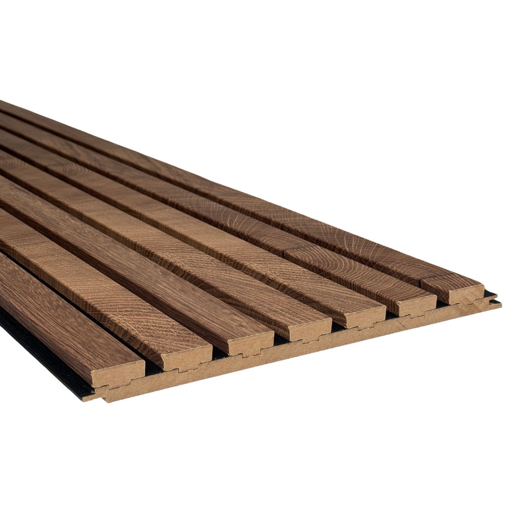 Chêne foncé | Panneaux MDF à lattes