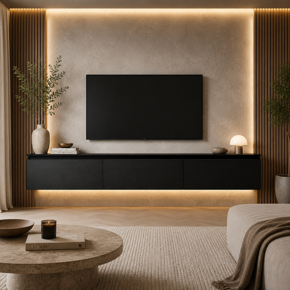 Lumora TV Unit | Black Oak