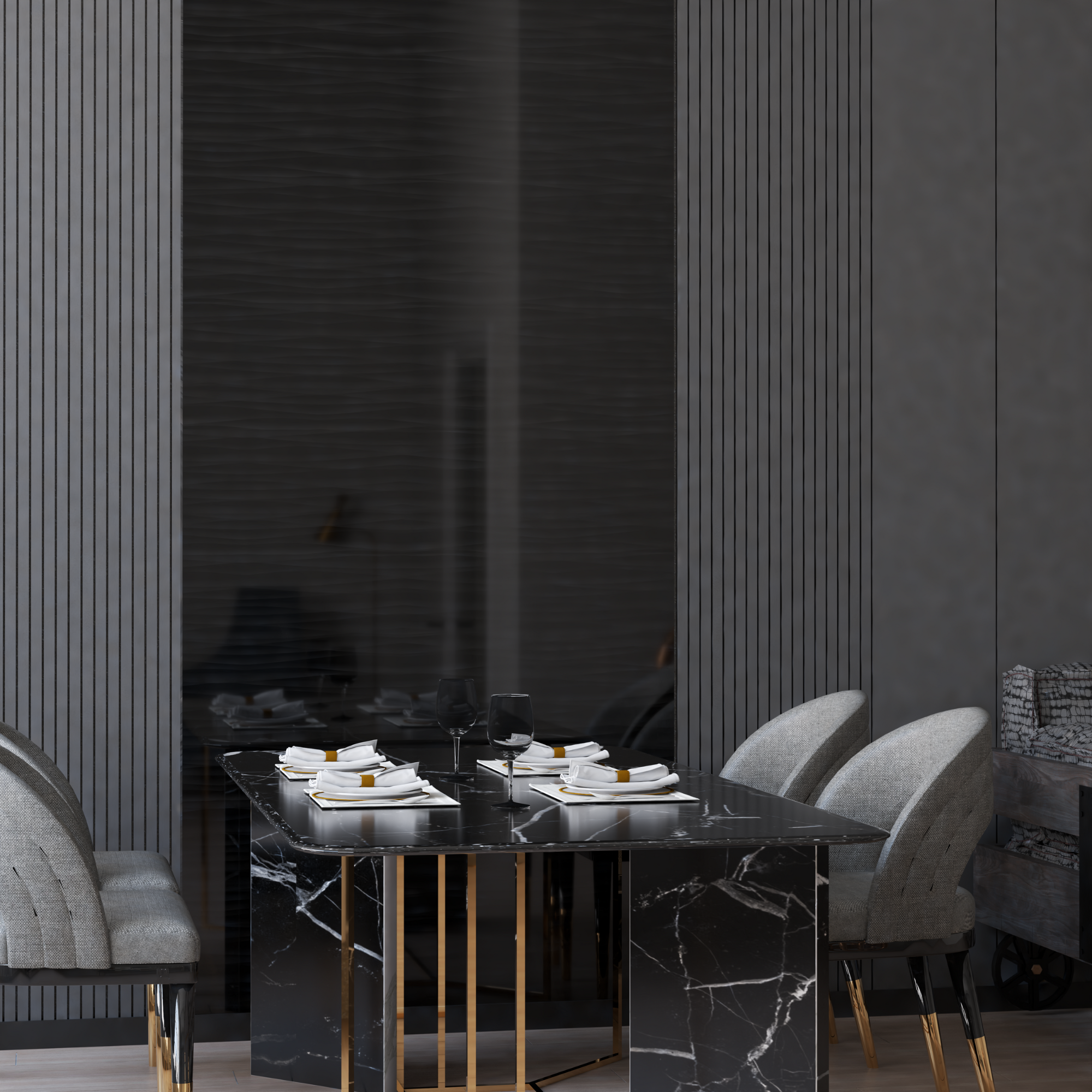 Carbon Wave - Flat Wall Panel