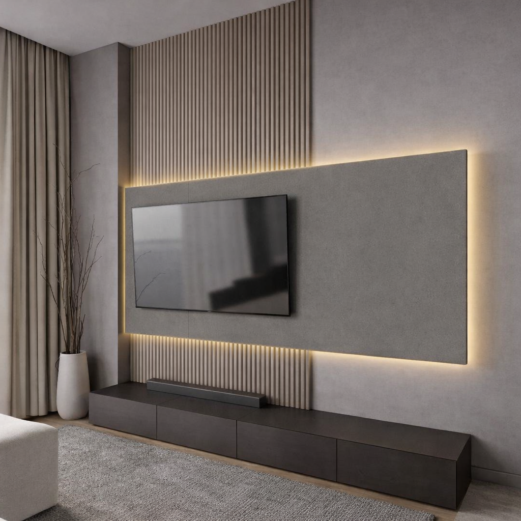 Panneau décoratif aspect béton anthracite – Cleaf®