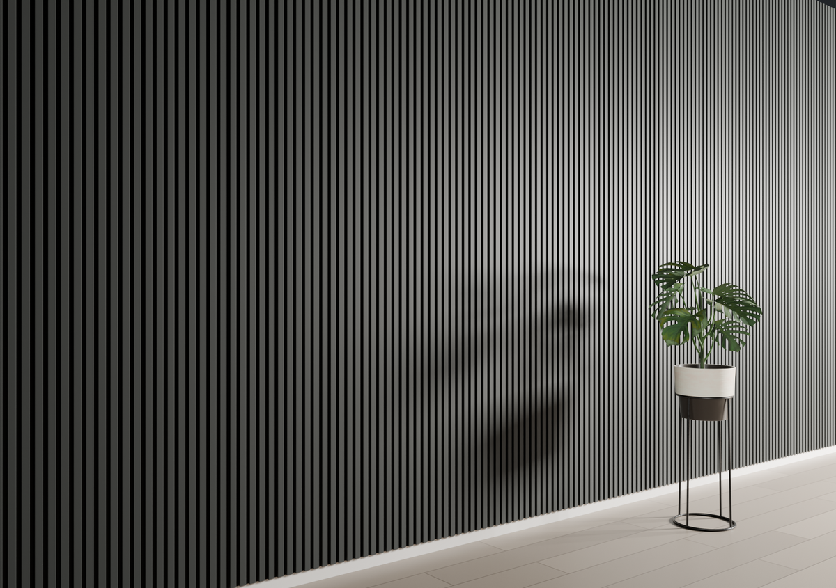 Anthracite MDF Latt Wall Panel