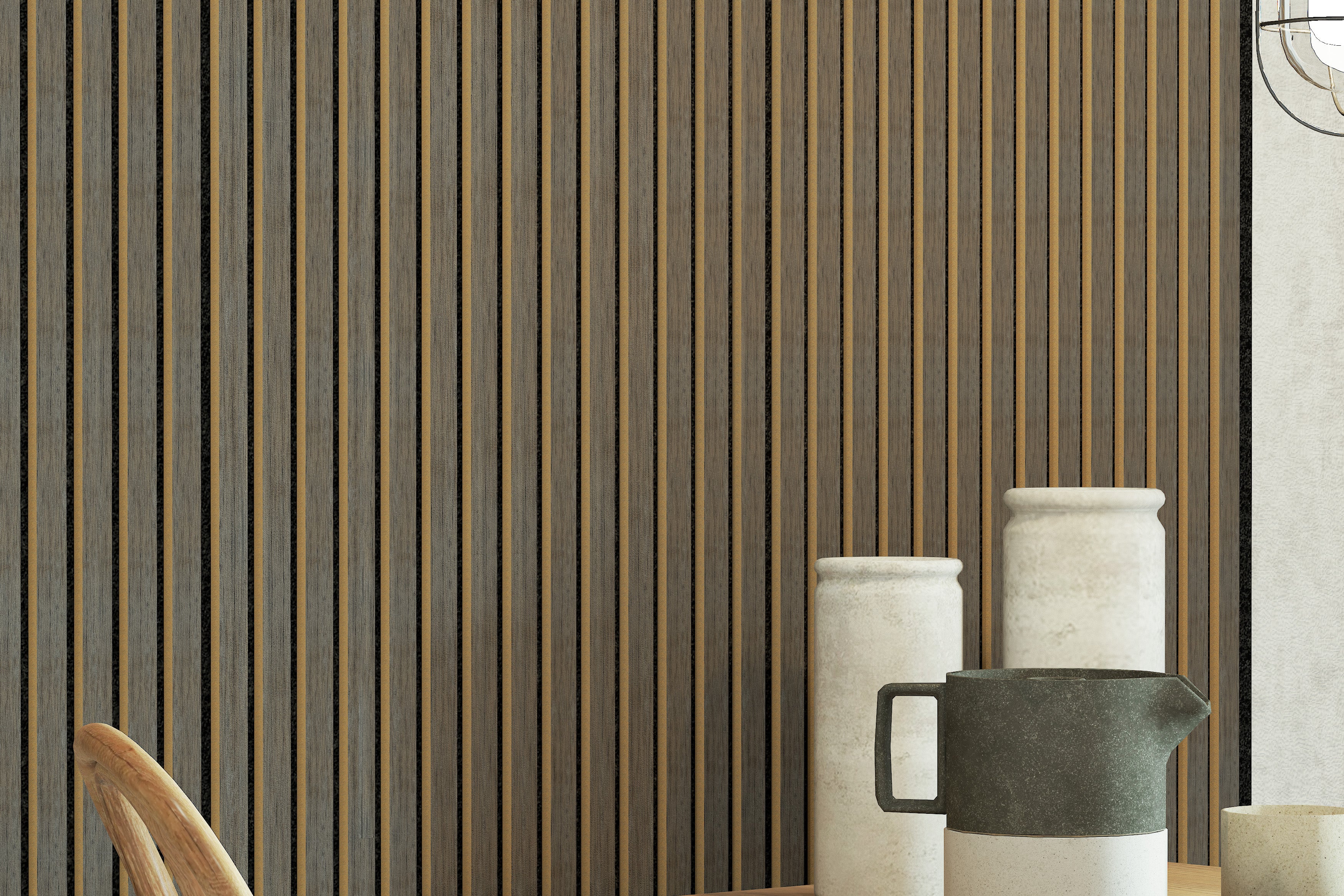 Panneau mural acoustique en noyer antique | ECO