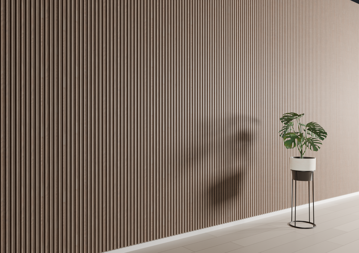 Gray Oak WP04 3D Wall Panel – Dished Slat