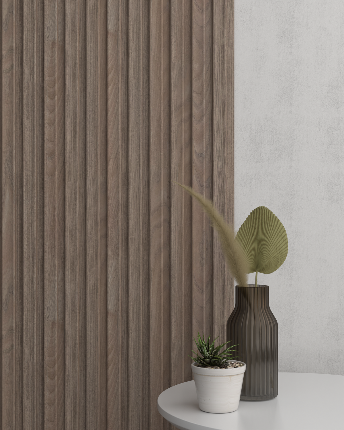 Gray Oak WP04 3D Wall Panel – Dished Slat