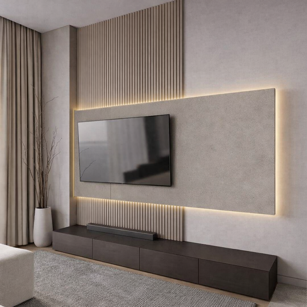 Grey Concrete-Look Decorative Panel – Cleaf®