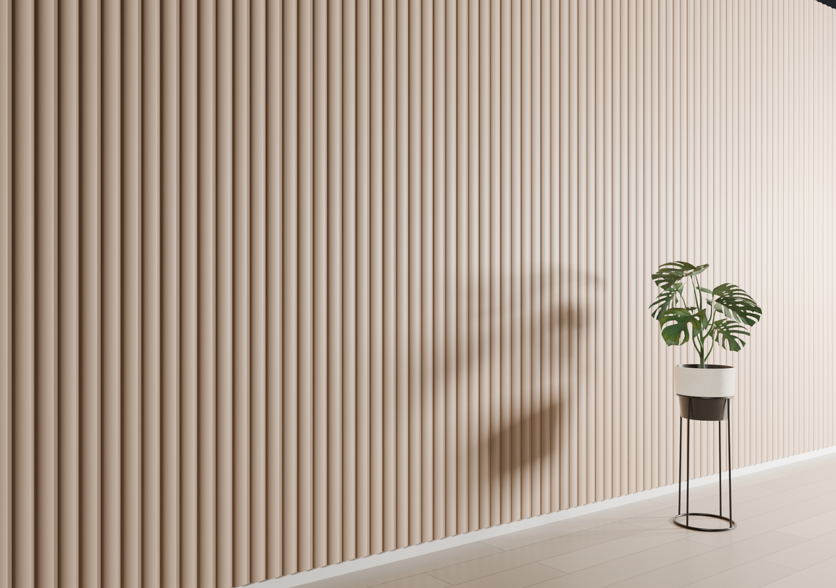 Panneau mural 3D WP06 brun clair – arche douce