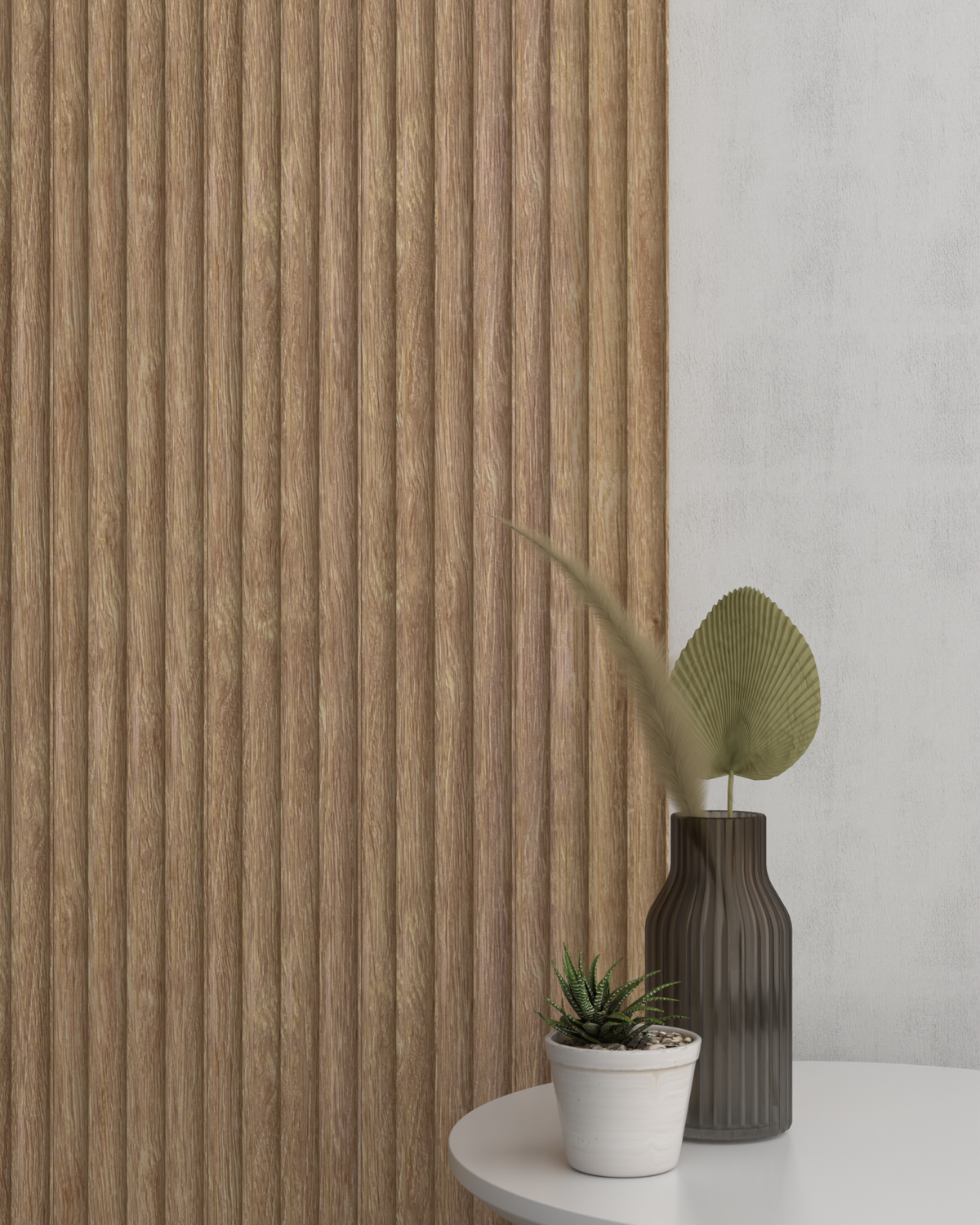 Light Oak WP08 3D Wall Panel – Round Flute