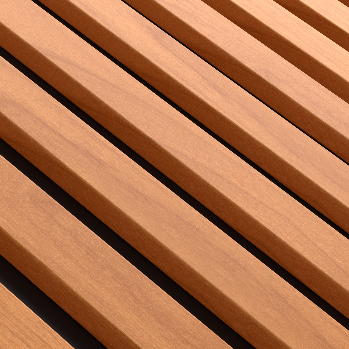 Light Walnut MDF Latt Wall Panel