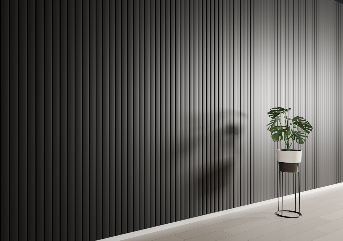 Panneau mural 3D WP15 noir mat – inline large