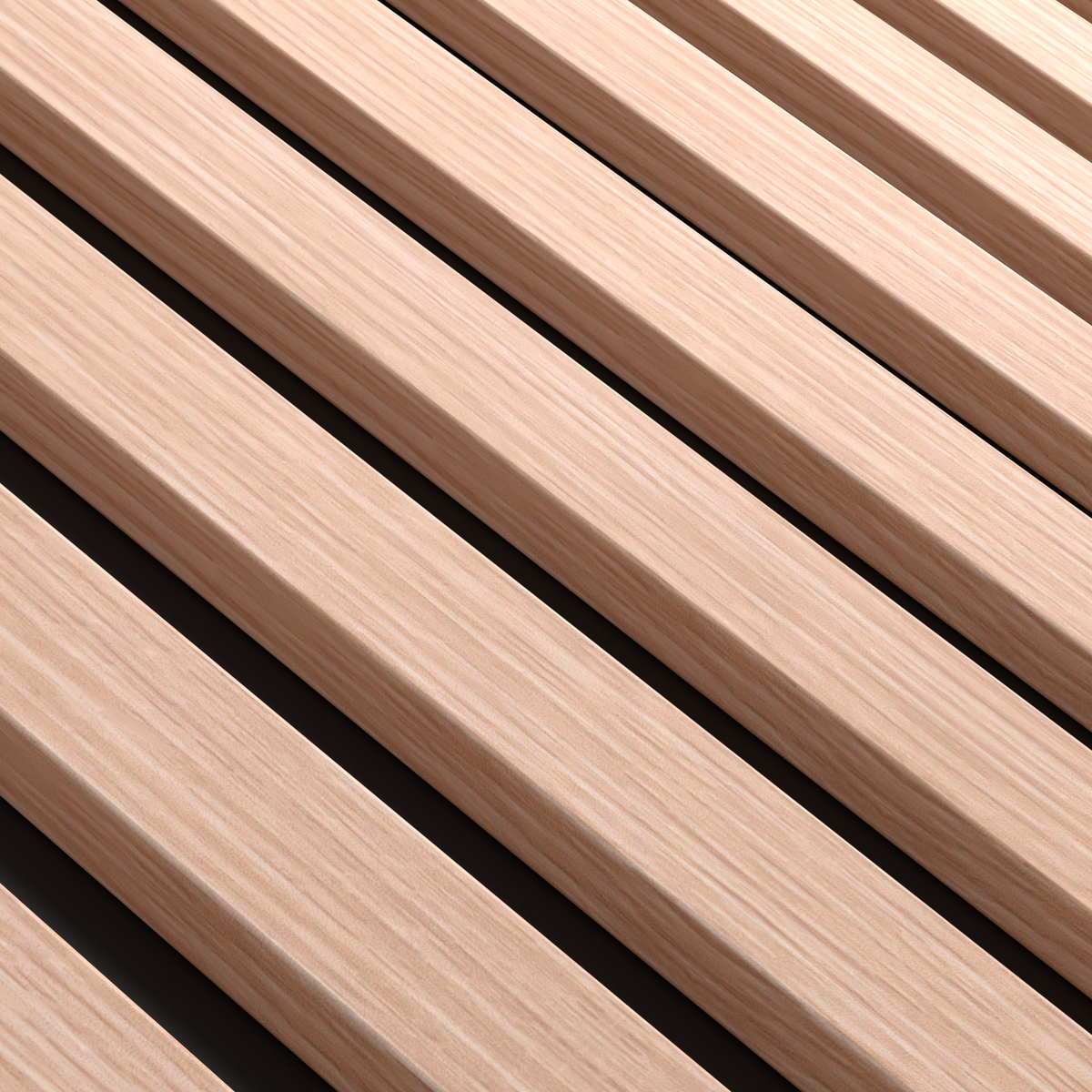 Natuurlijk eiken MDF Latt-wandpaneel