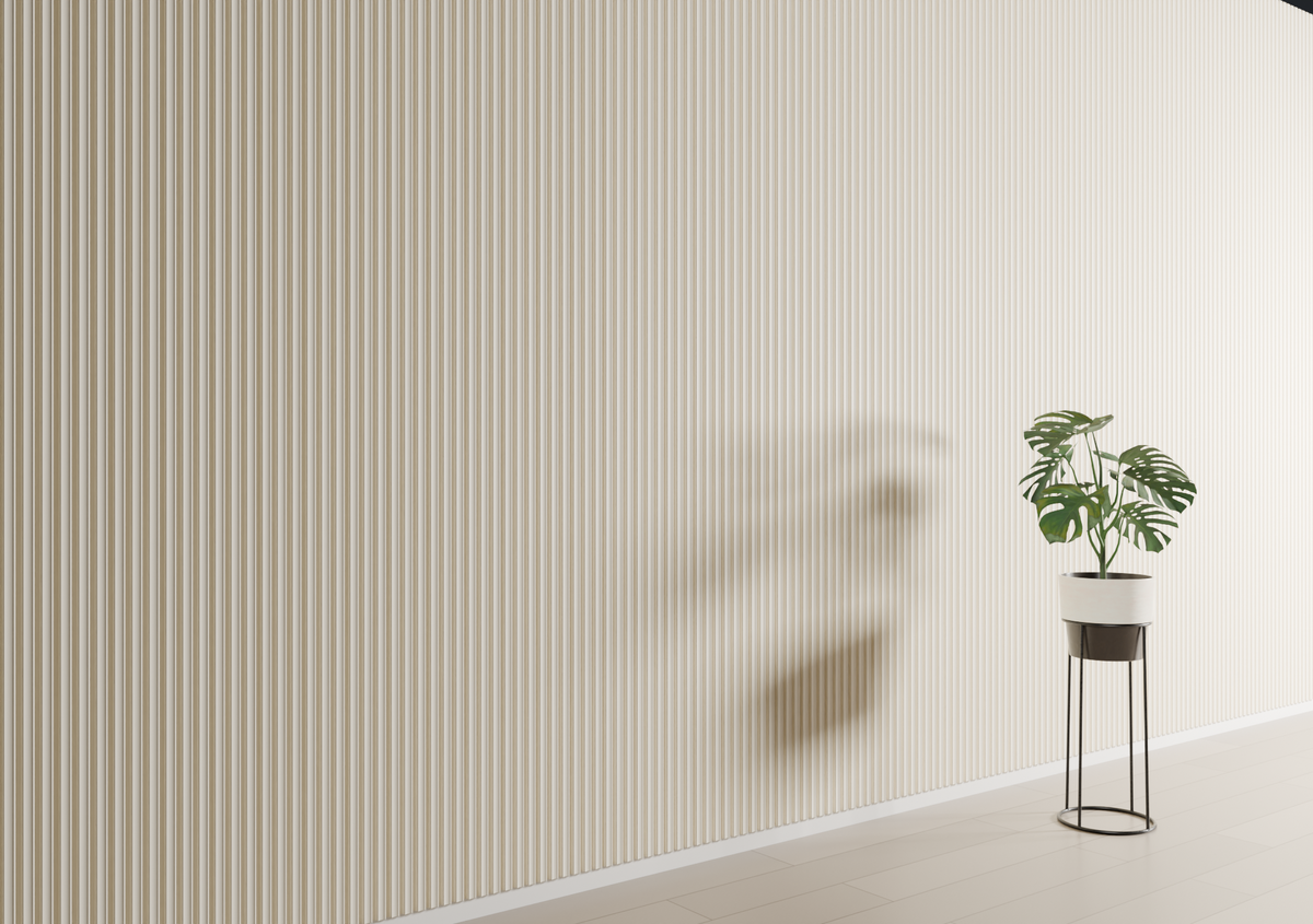 Soft Cream WP04 3D Wall Panel – Dished Slat