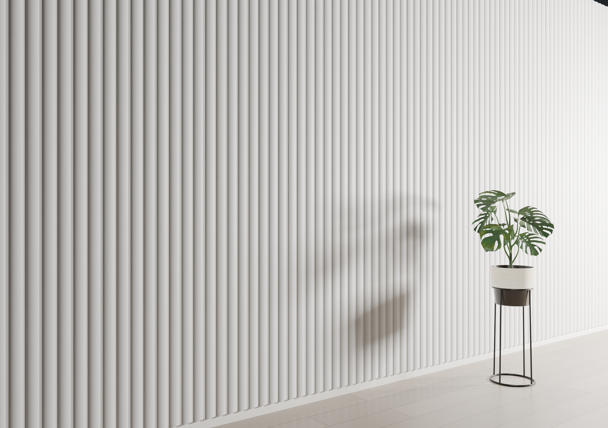 Soft White WP06 3D Wall Panel – Shallow Arch