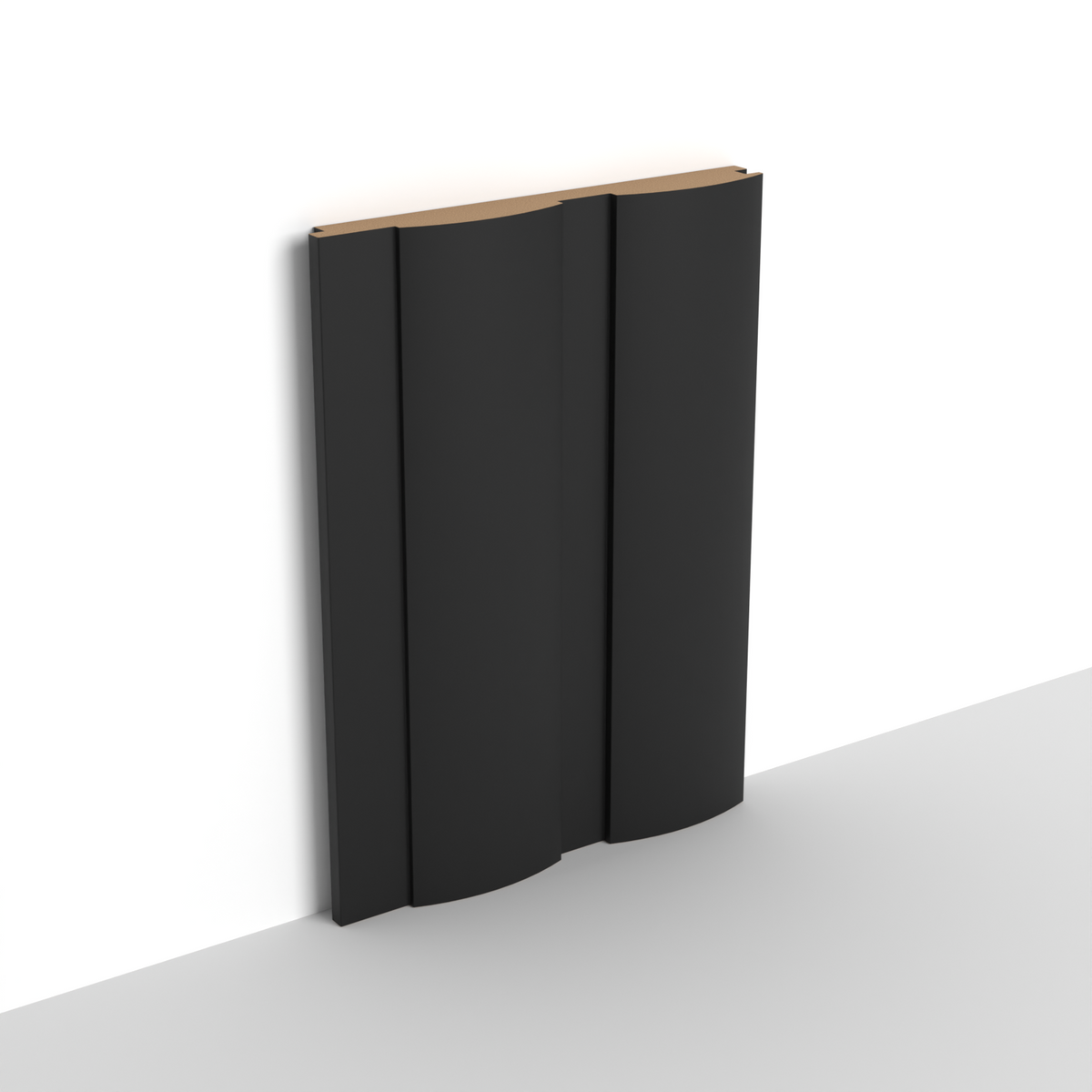 Panneau mural 3D WP06 noir mat – arche douce