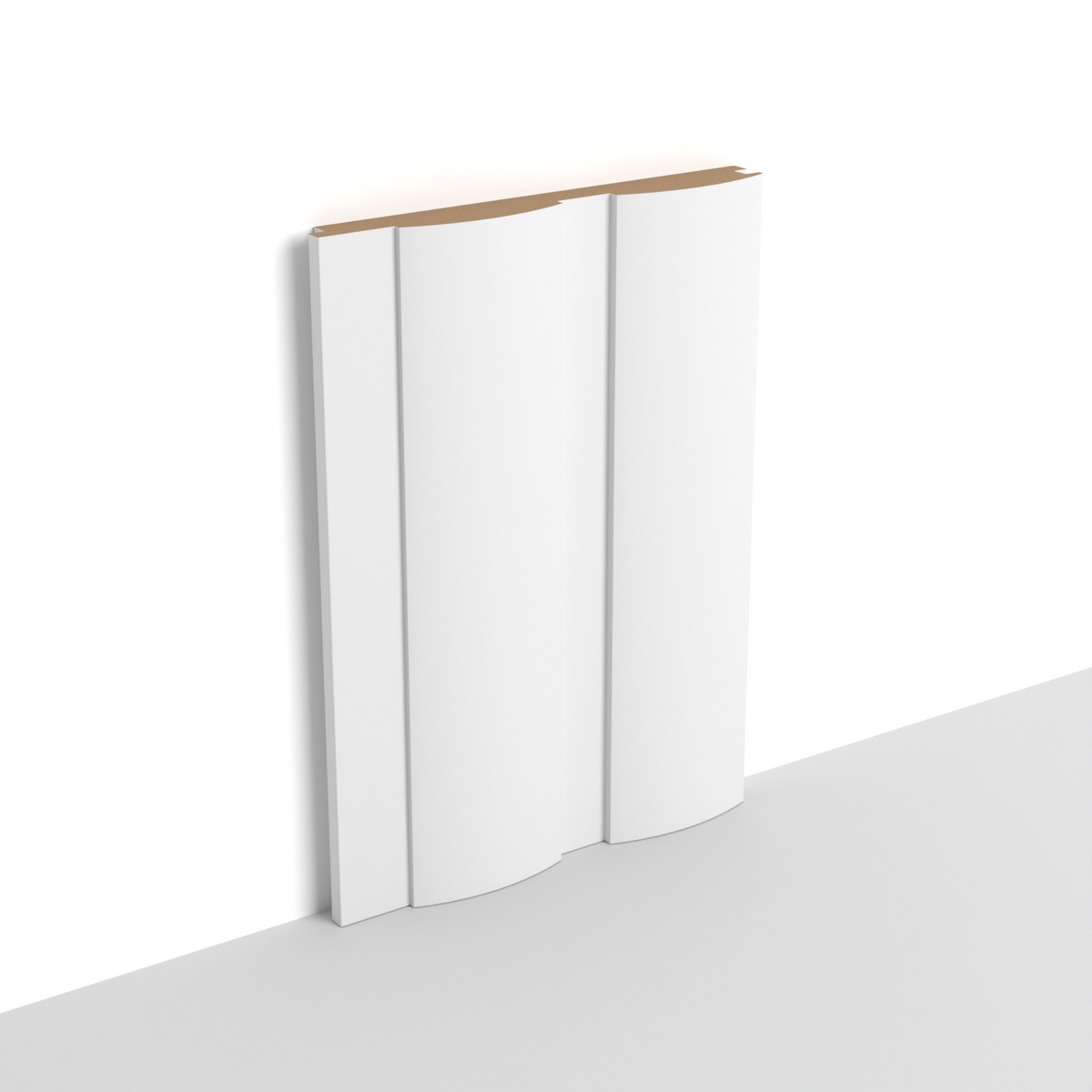 Soft White WP06 3D Wall Panel – Shallow Arch