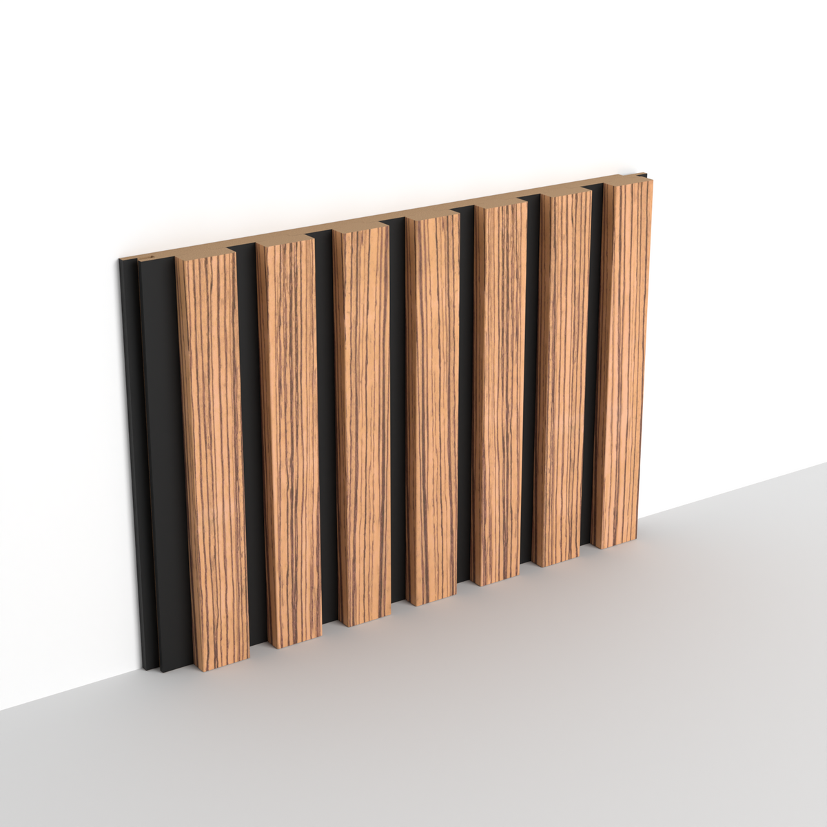 Zebrano eiken MDF Latt-wandpaneel