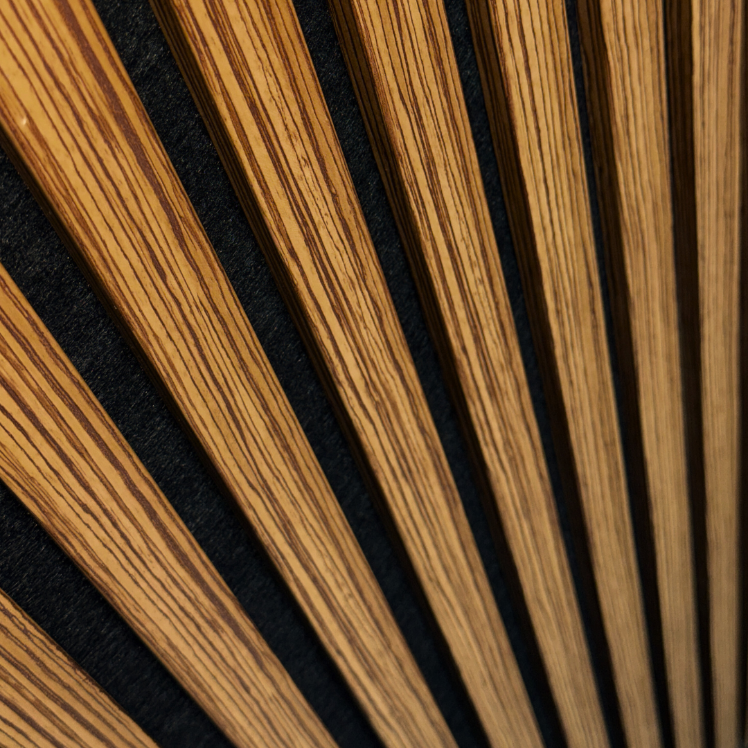 Chêne Zebrano | Élégant | Panneau mural acoustique