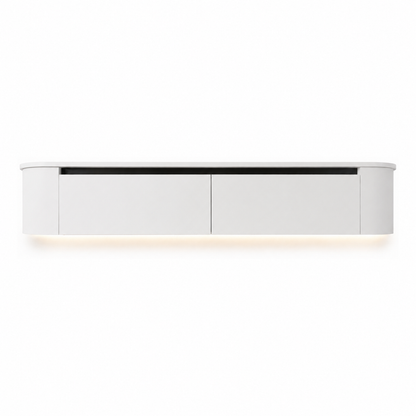 Japandi TV Unit | Soft White