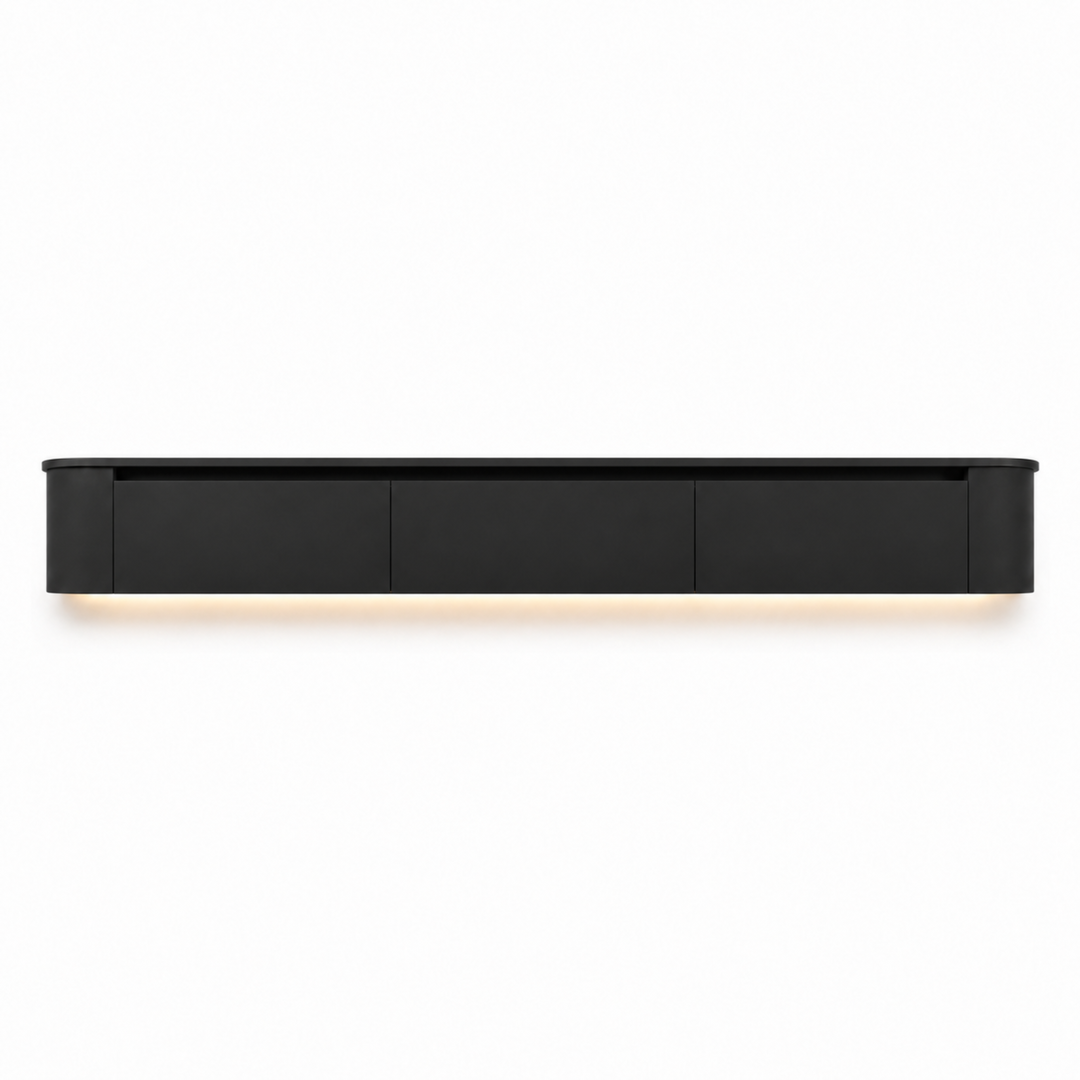 Japandi TV Furniture | Matte Black