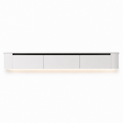 Japandi TV Unit | Soft White