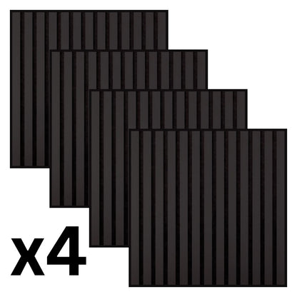 Nieuw-Akoestische Wandpanelen - 4 STUKS - 60x60cm - 3-zijdig - 20mm - Mat Zwart - Geluidsabsorptie - Flexibel - Stijlvol Ontwerp