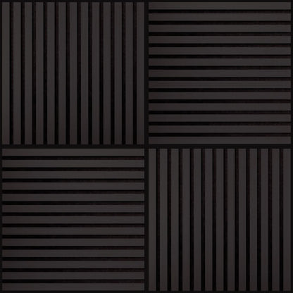 Nieuw-Akoestische Wandpanelen - 4 STUKS - 60x60cm - 3-zijdig - 20mm - Mat Zwart - Geluidsabsorptie - Flexibel - Stijlvol Ontwerp