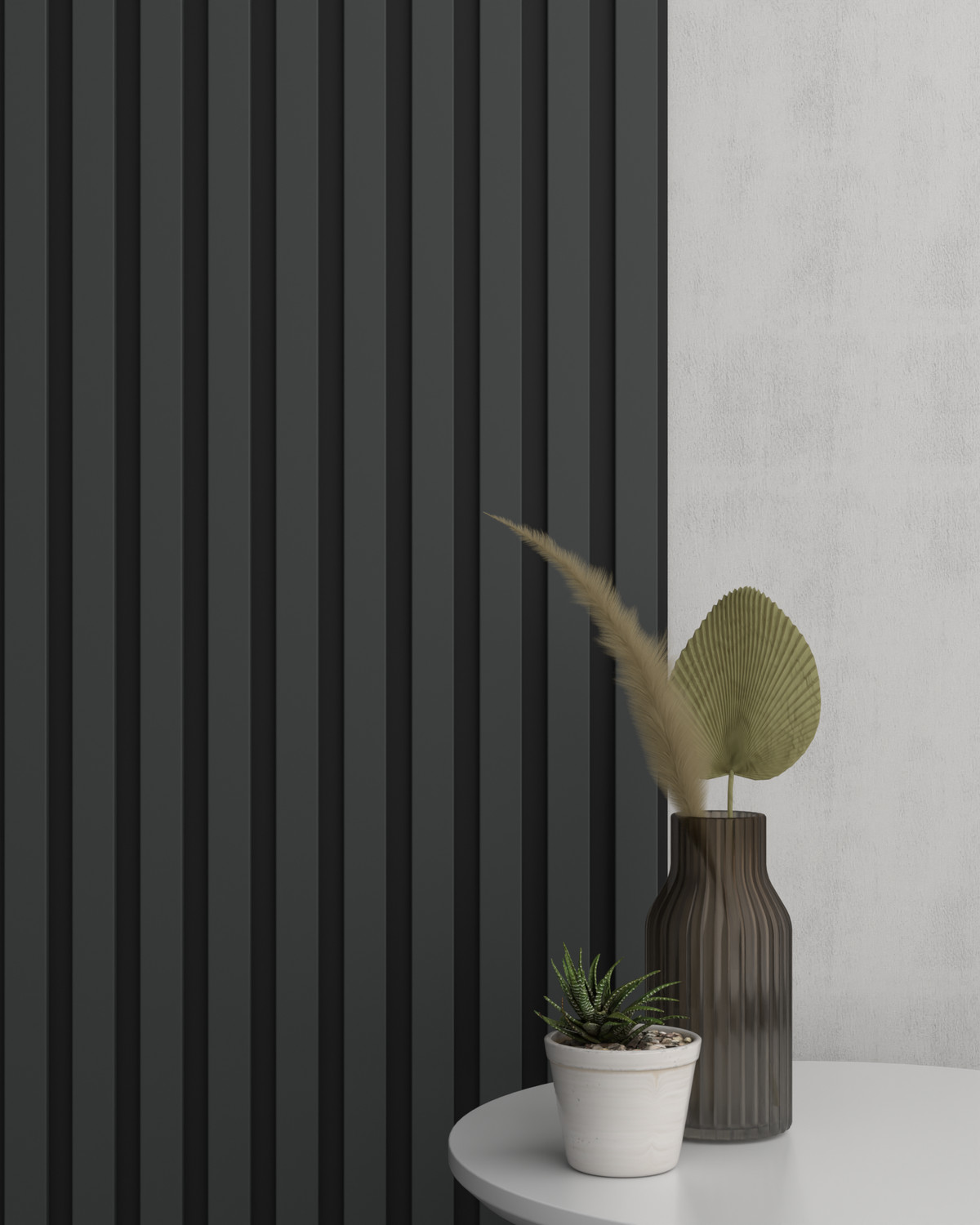 Anthracite MDF Latt Wall Panel