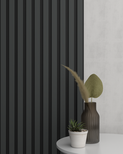 Anthracite MDF Latt Wall Panel