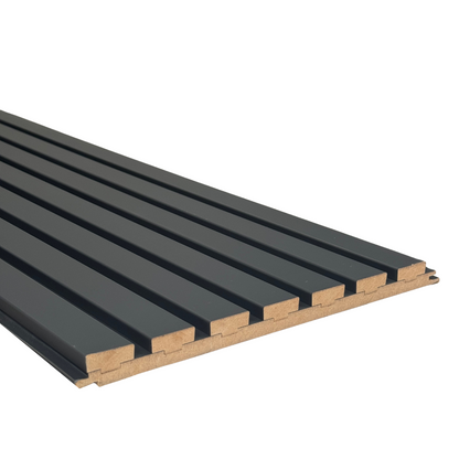 Antraciet MDF Latt-wandpaneel – antraciet achterplaat