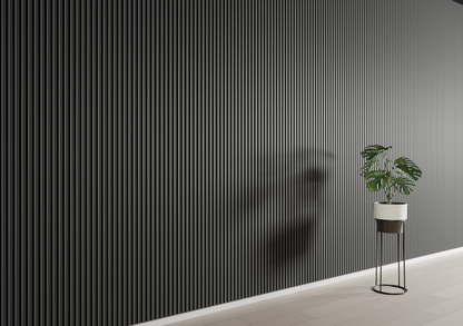 Panneau mural 3D WP04 anthracite – lame creuse
