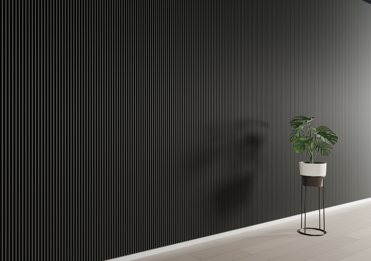 Anthracite WP08 3D Wall Panel – Round Flute