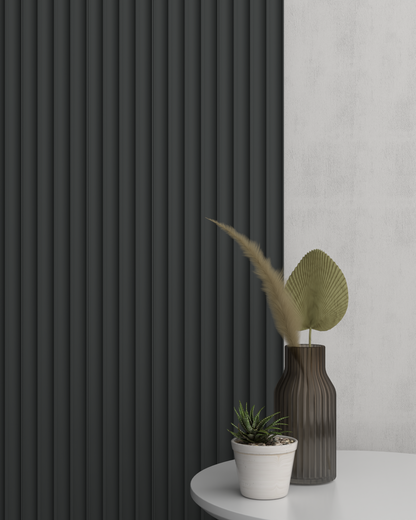 Panneau mural 3D WP08 anthracite – cannelure ronde