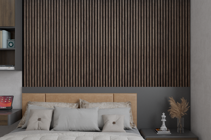 Panneau mural acoustique noyer antique