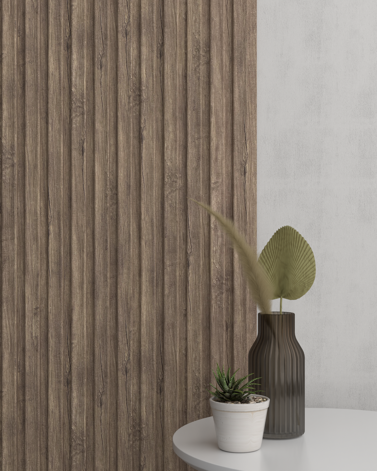 Antic Walnut WP04 3D Wall Panel – Dished Slat