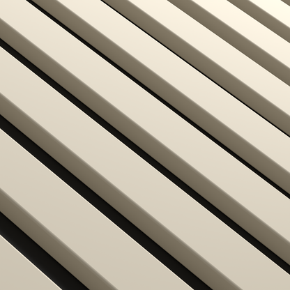 Beige MDF Latt-wandpaneel