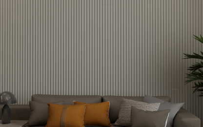 Beige MDF Latt-wandpaneel – beige achterplaat