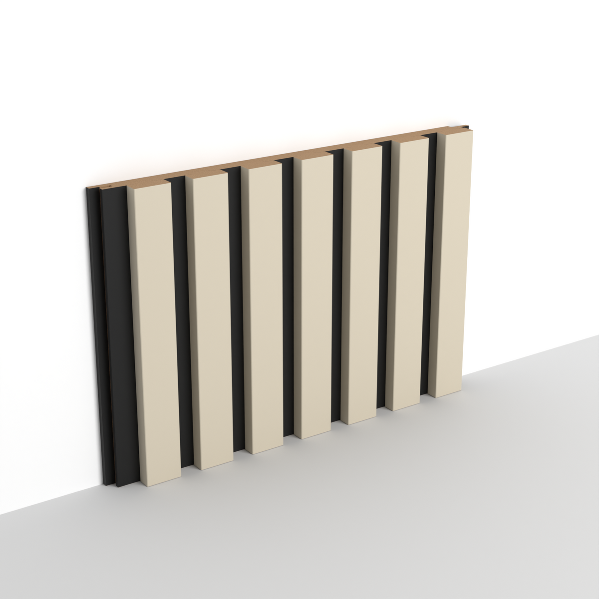Beige MDF Latt-wandpaneel