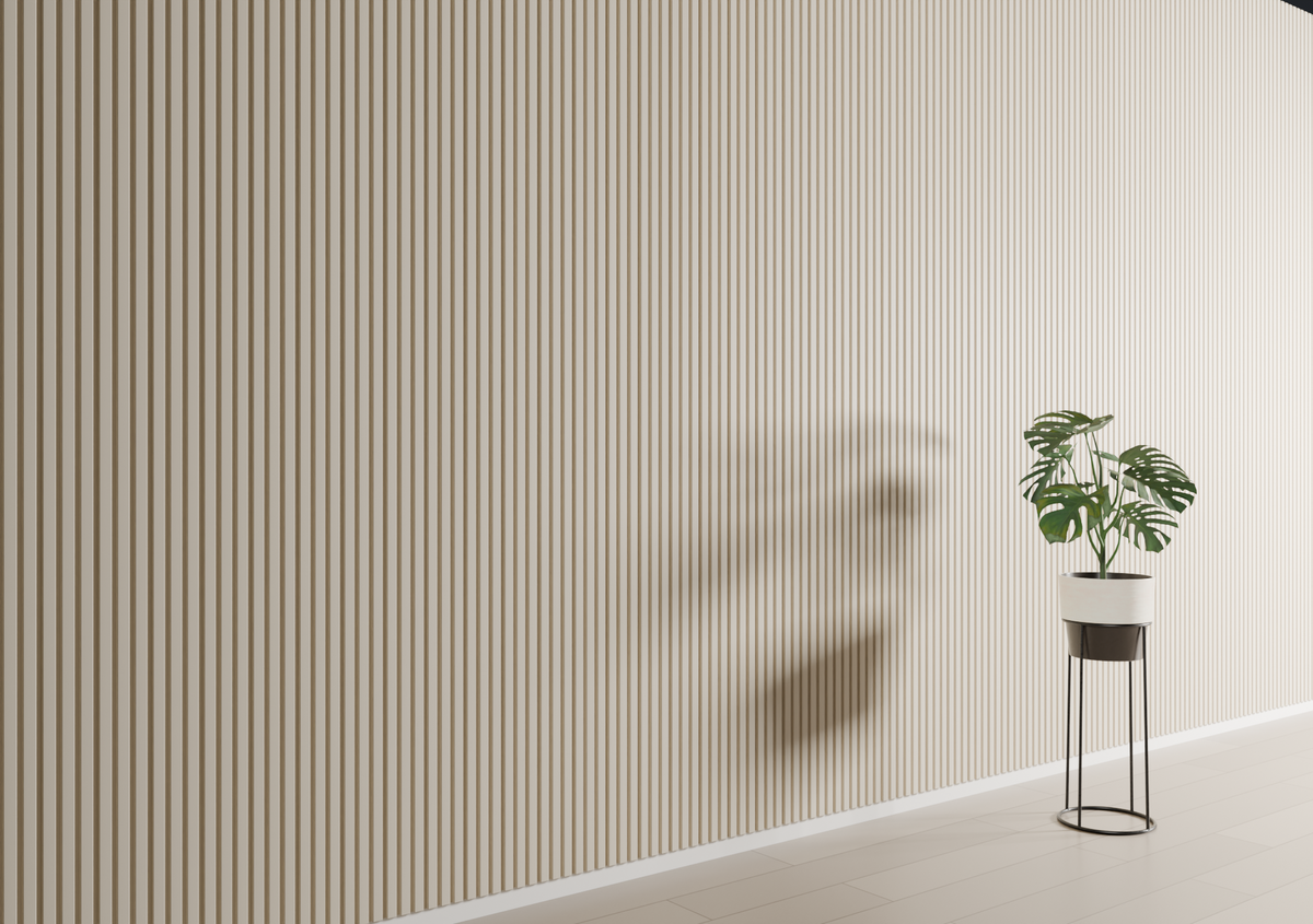 Beige WP04A 3D Wall Panel – Square Slat
