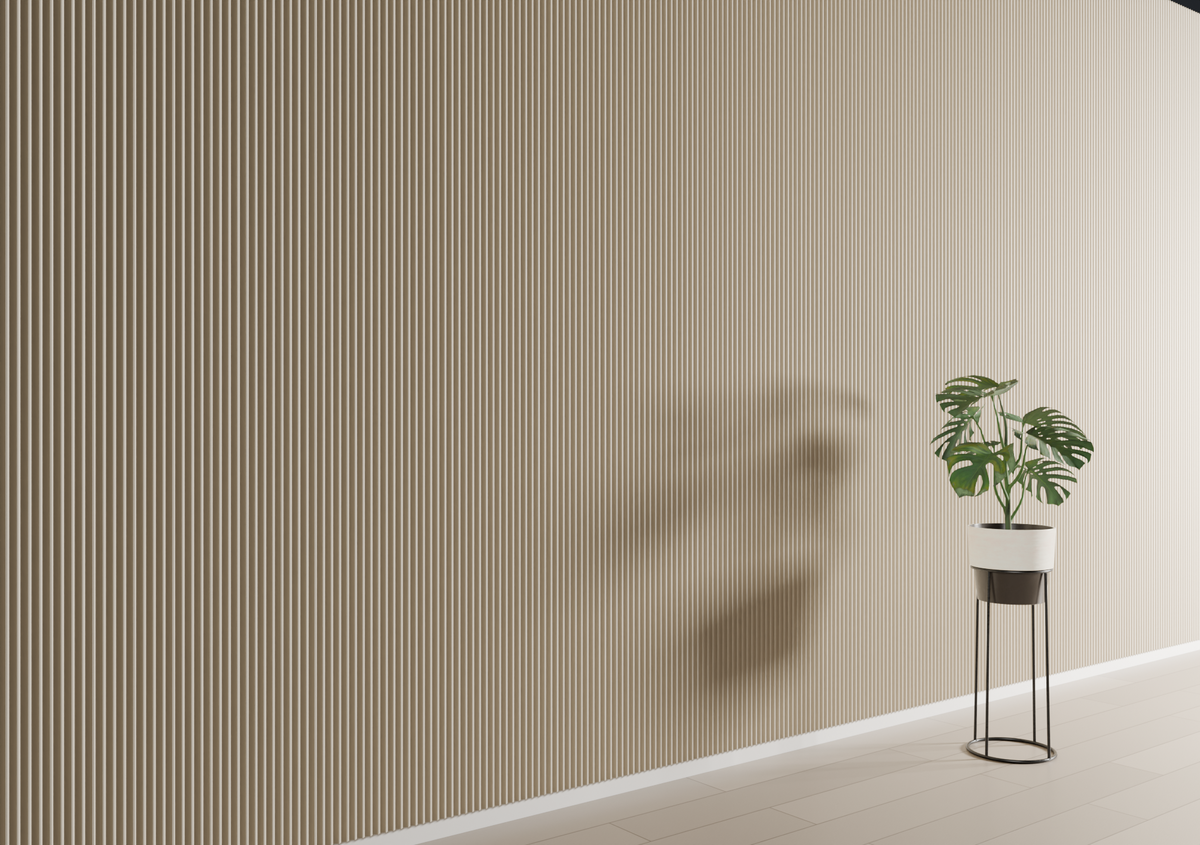 Beige WP08 3D Wall Panel – Round Flute