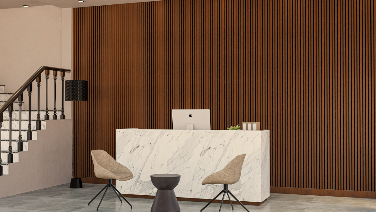 Panneau mural acoustique chêne bronze