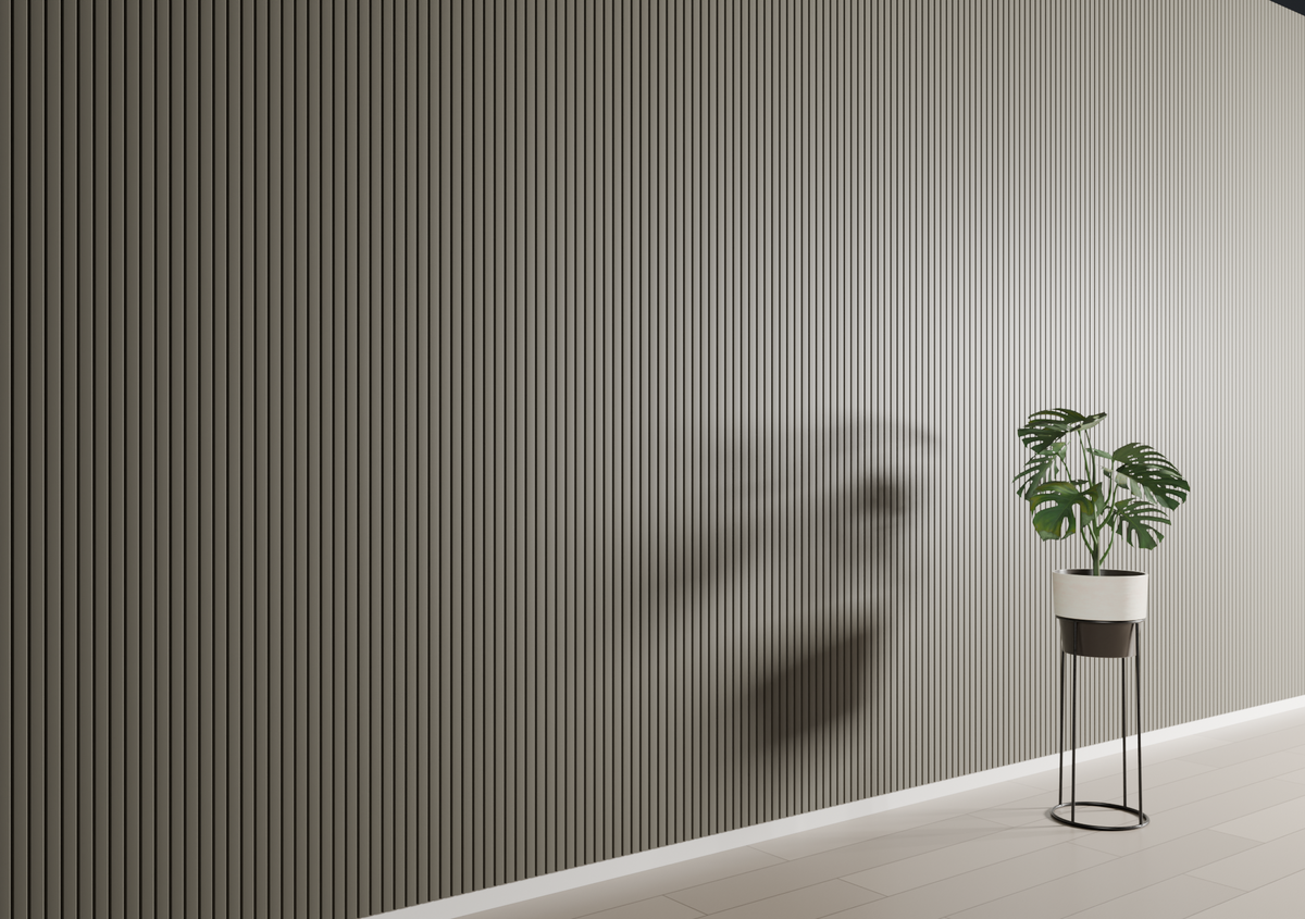 Gray SWP03 3D Wall Panel – Slim V-Groove
