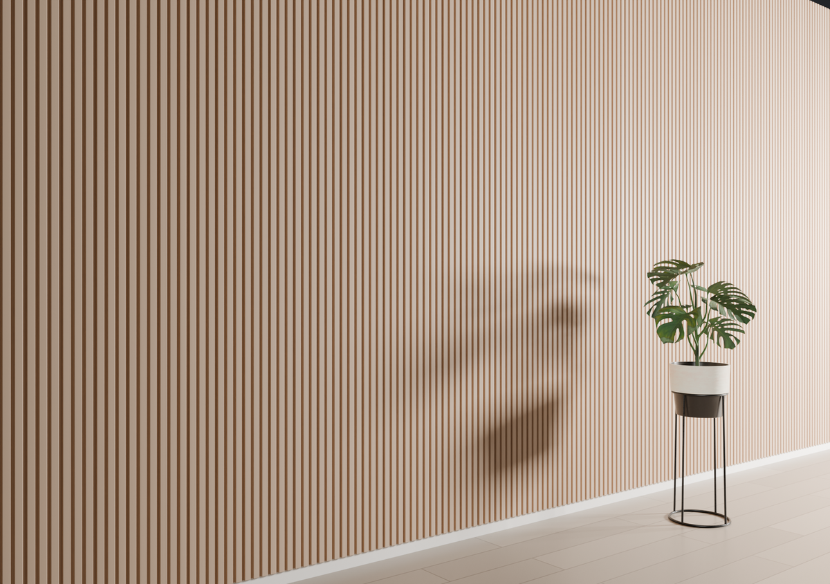 Light Brown WP04A 3D Wall Panel – Square Slat
