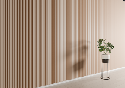 Panneau mural 3D WP04A brun clair – lame carrée