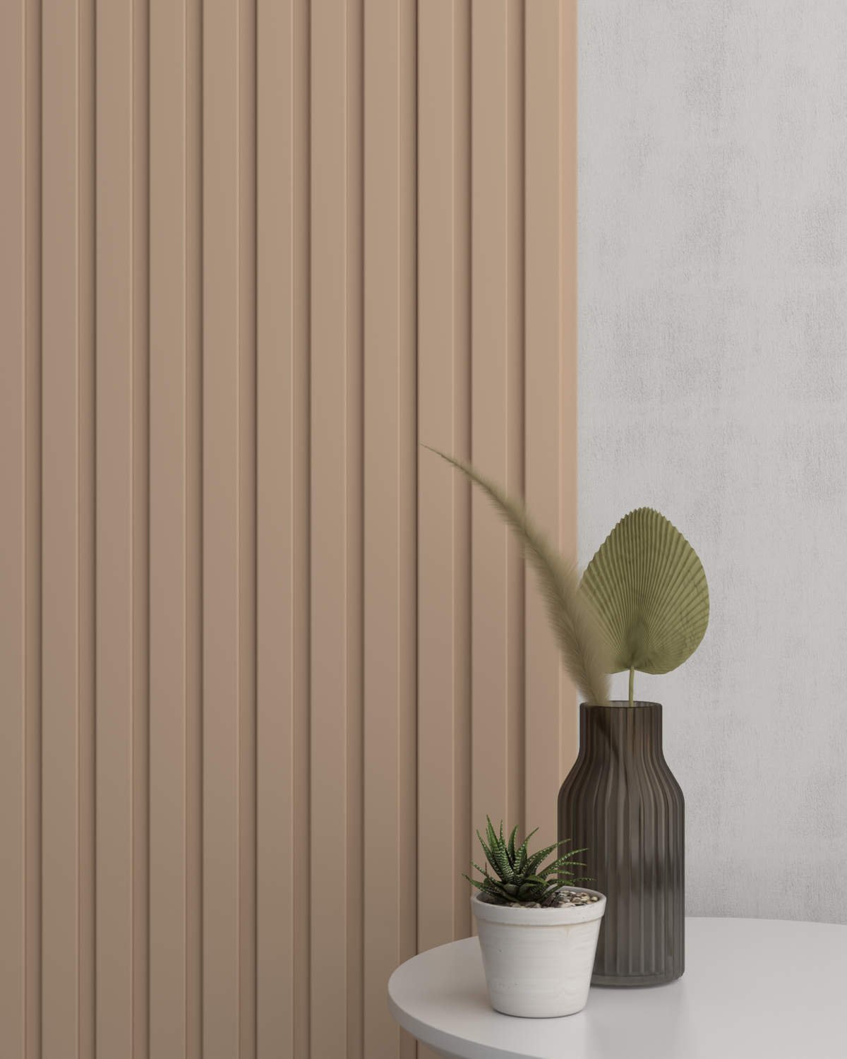 Light Brown WP04A 3D Wall Panel – Square Slat
