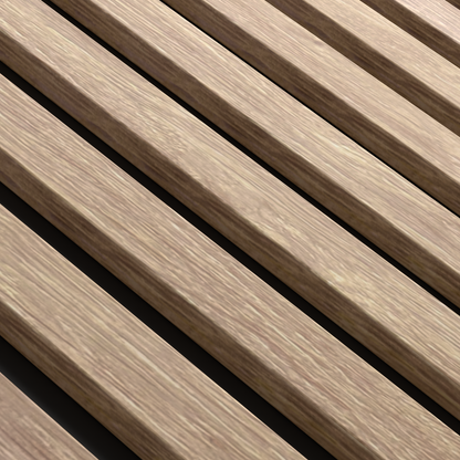 Licht eiken MDF Latt-wandpaneel