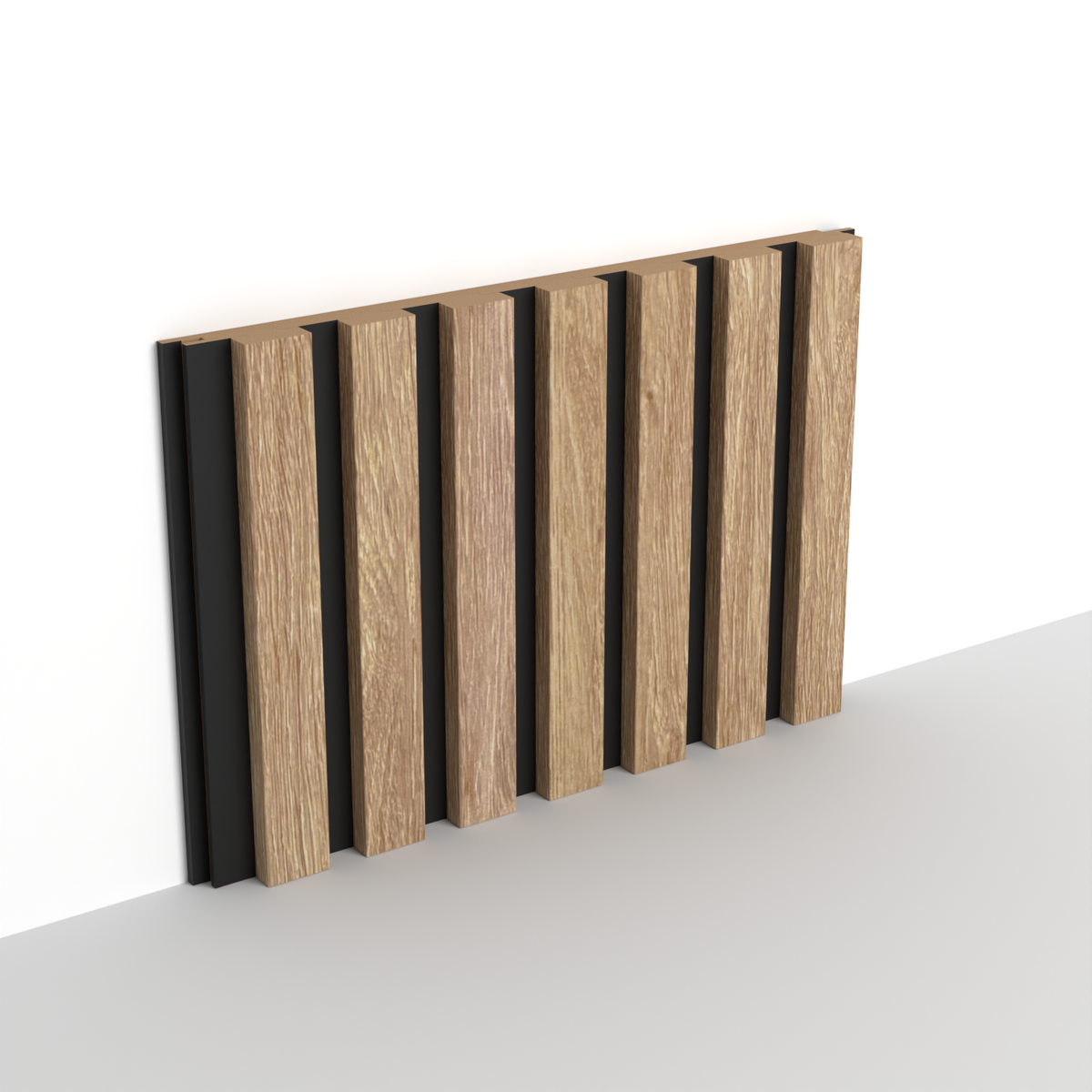 Licht eiken MDF Latt-wandpaneel