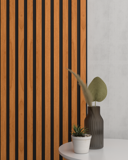 Light Walnut MDF Latt Wall Panel
