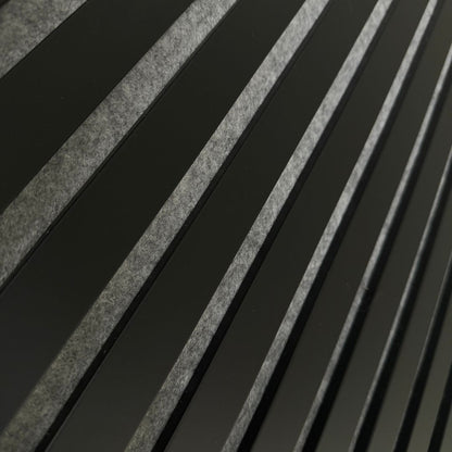 Matte Black Acoustic Wall Panel – Gray Felt