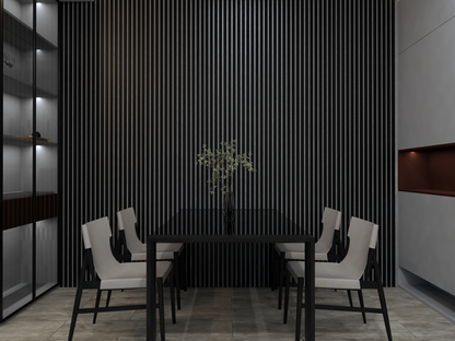 Matte Black Acoustic Wall Panel – Gray Felt